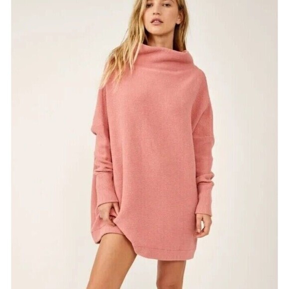 Free People Pink Ottoman Slouchy Pull Over Tunic S - Picture 13 of 13